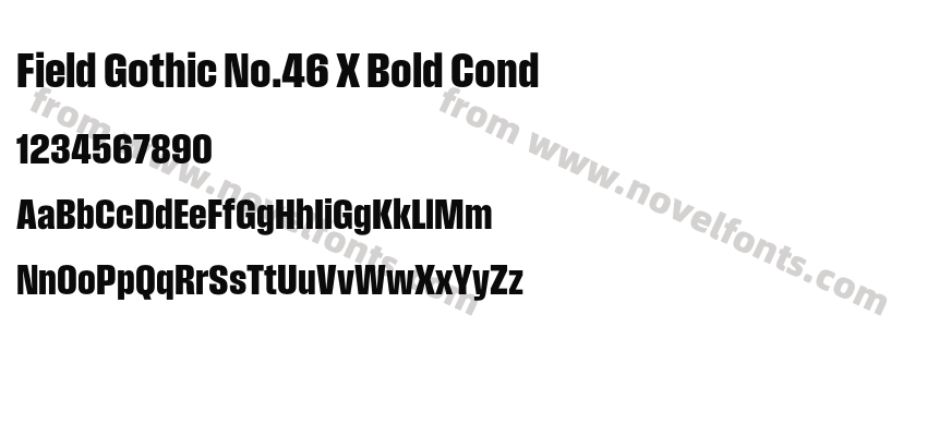 Field Gothic No.46 X Bold CondPreview