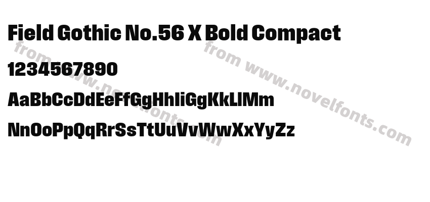 Field Gothic No.56 X Bold CompactPreview