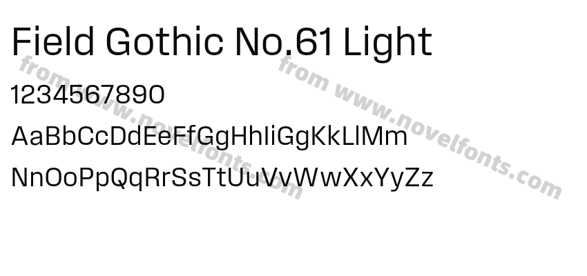 Field Gothic No.61 LightPreview