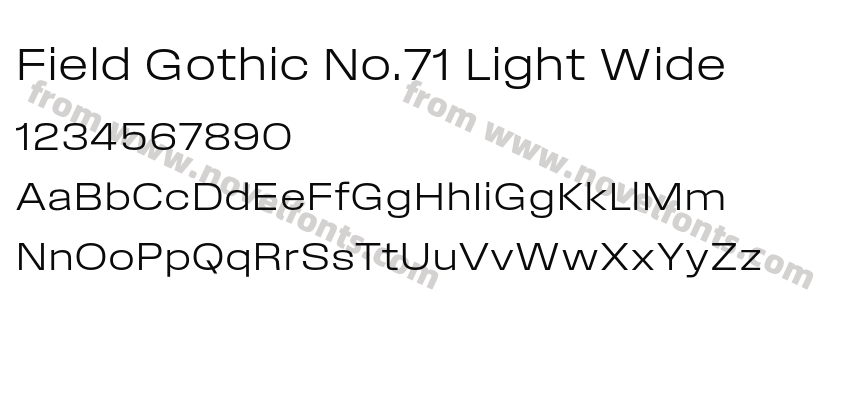Field Gothic No.71 Light WidePreview