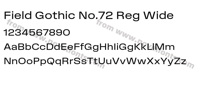 Field Gothic No.72 Reg WidePreview