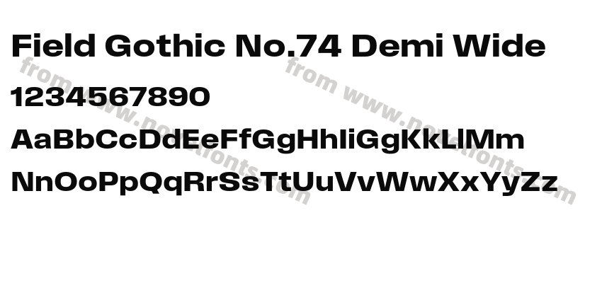 Field Gothic No.74 Demi WidePreview