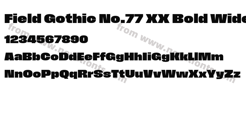 Field Gothic No.77 XX Bold WidePreview