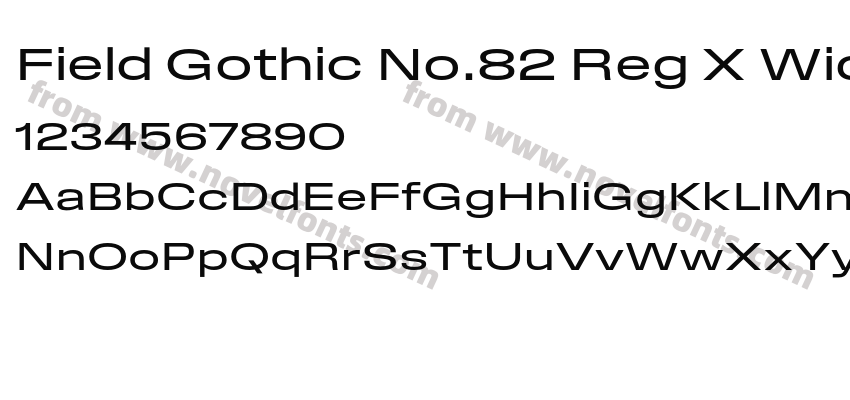 Field Gothic No.82 Reg X WidePreview