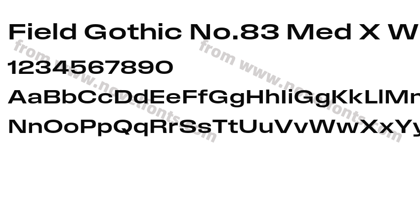 Field Gothic No.83 Med X WidePreview