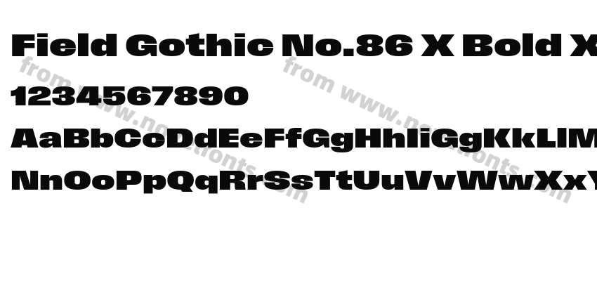 Field Gothic No.86 X Bold X WidePreview