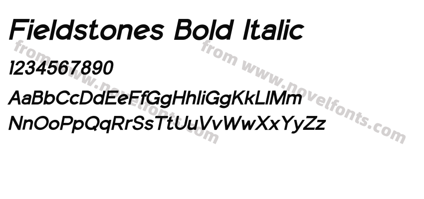 Fieldstones Bold ItalicPreview