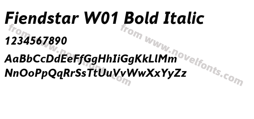 Fiendstar W01 Bold ItalicPreview