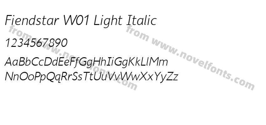 Fiendstar W01 Light ItalicPreview