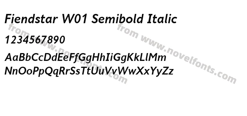 Fiendstar W01 Semibold ItalicPreview