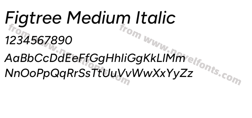 Figtree Medium ItalicPreview