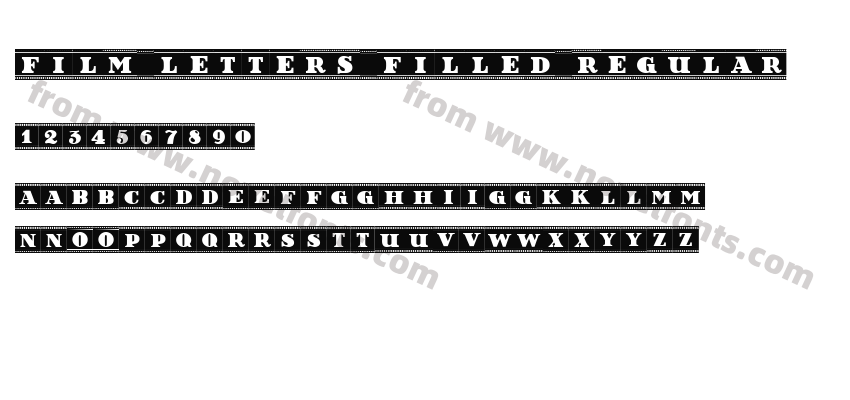 Film Letters Filled RegularPreview