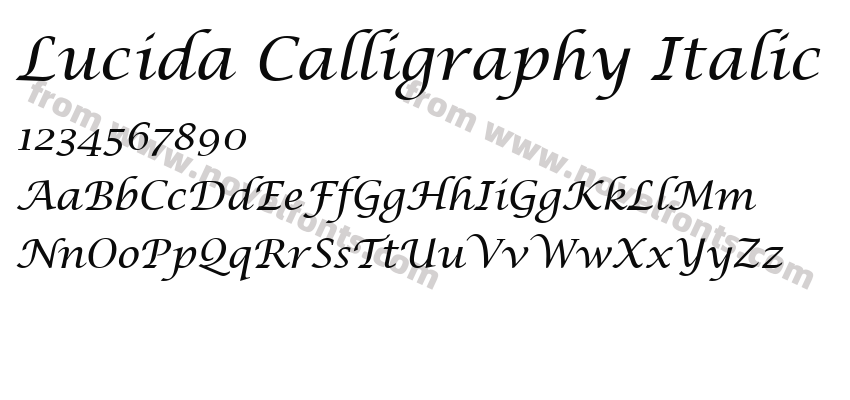 Lucida Calligraphy ItalicPreview