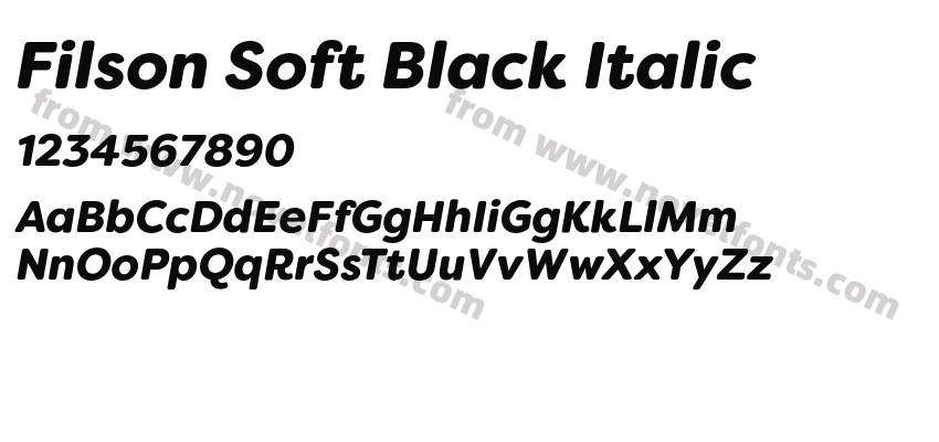 Filson Soft Black ItalicPreview