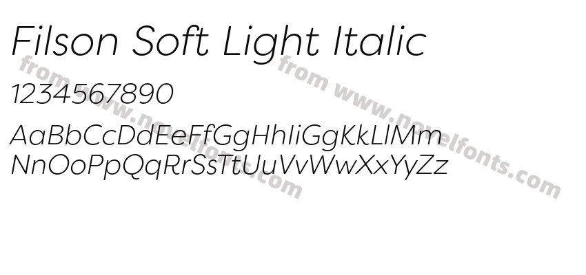 Filson Soft Light ItalicPreview