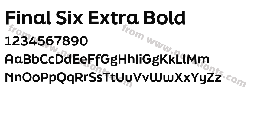 Final Six Extra BoldPreview