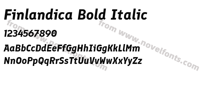Finlandica Bold ItalicPreview
