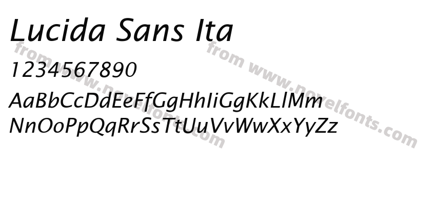 Lucida Sans ItaPreview