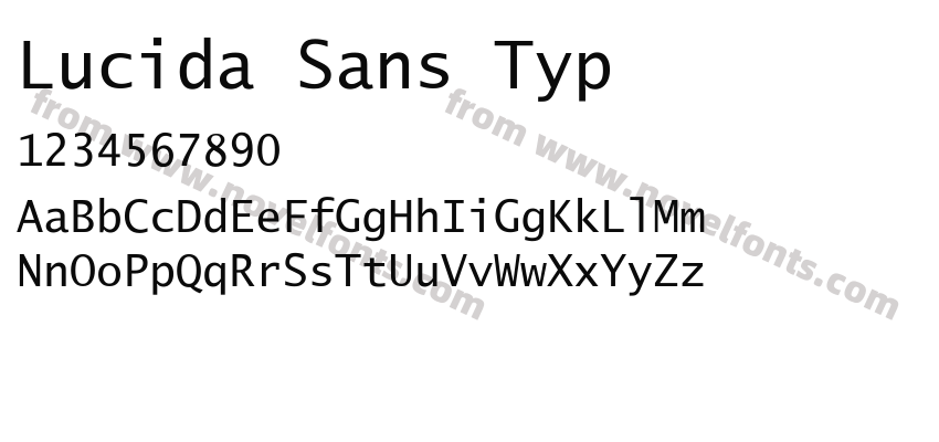 Lucida Sans TypPreview