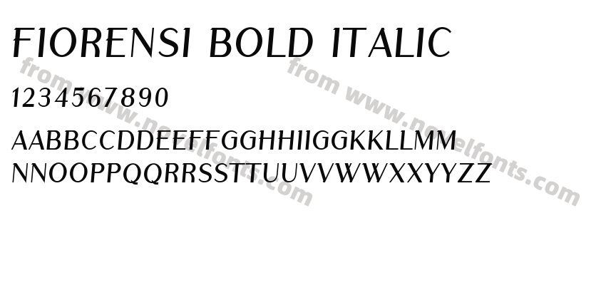 Fiorensi Bold ItalicPreview