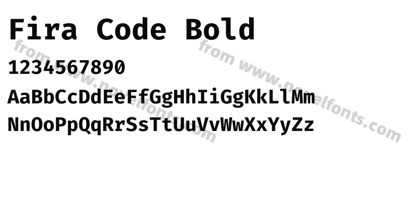 Fira Code BoldPreview