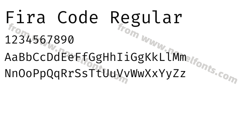Fira Code RegularPreview