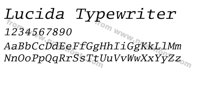 Lucida TypewriterPreview