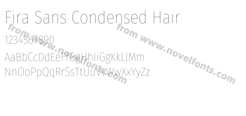 Fira Sans Condensed HairPreview