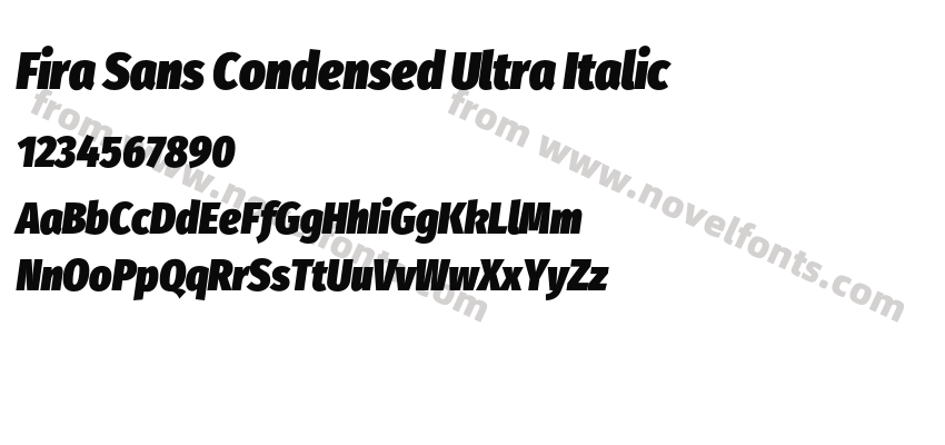 Fira Sans Condensed Ultra ItalicPreview