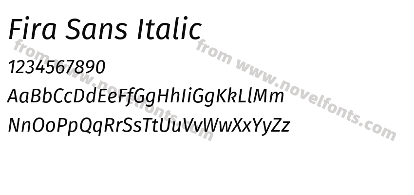 Fira Sans ItalicPreview