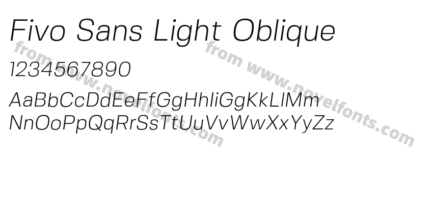 Fivo Sans Light ObliquePreview