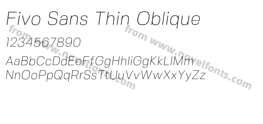 Fivo Sans Thin ObliquePreview