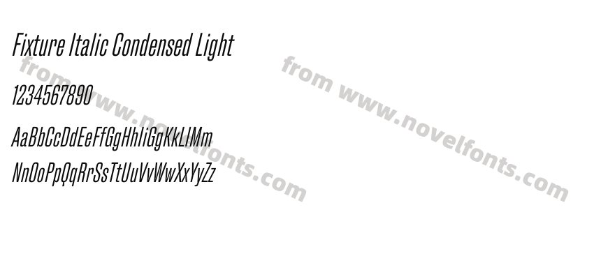 Fixture Italic Condensed LightPreview