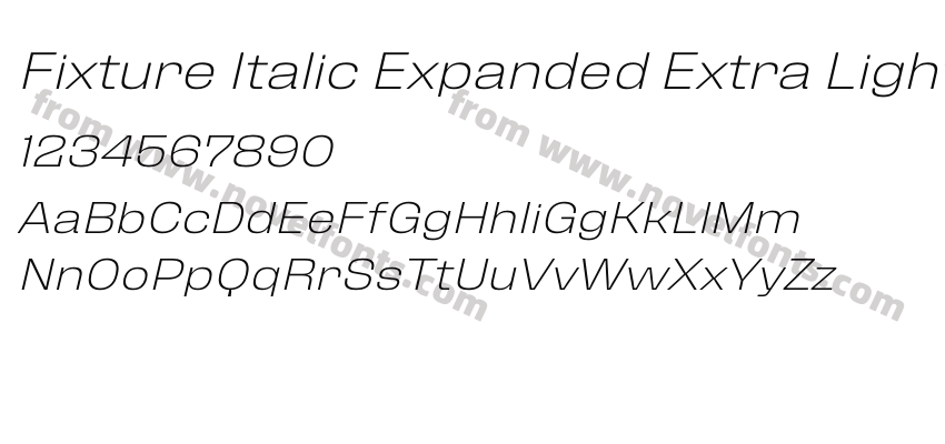 Fixture Italic Expanded Extra LightPreview