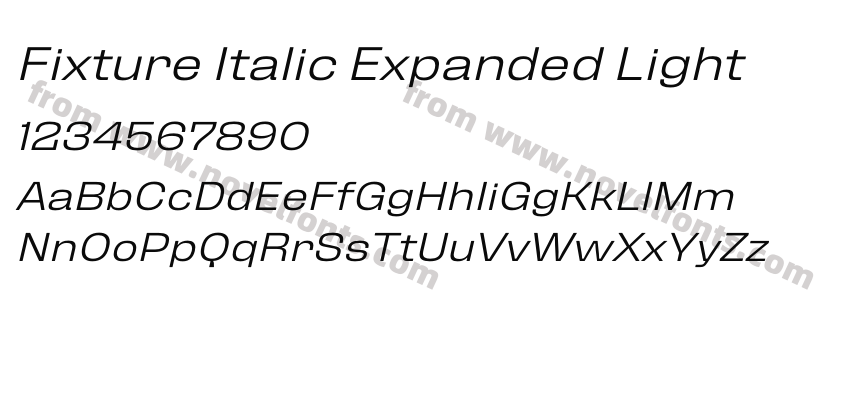 Fixture Italic Expanded LightPreview