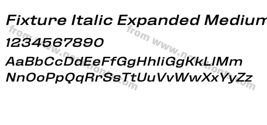 Fixture Italic Expanded MediumPreview
