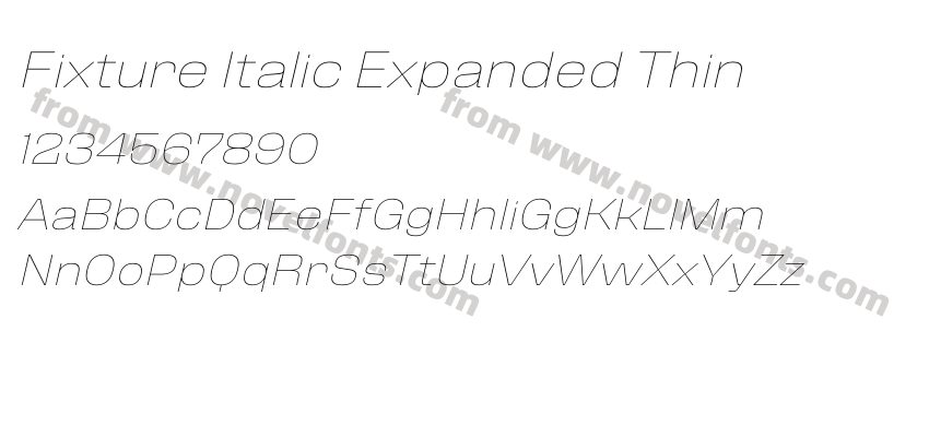 Fixture Italic Expanded ThinPreview