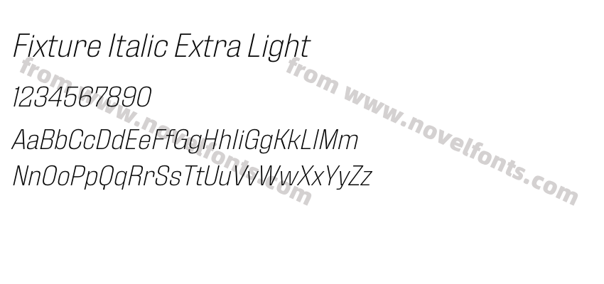 Fixture Italic Extra LightPreview