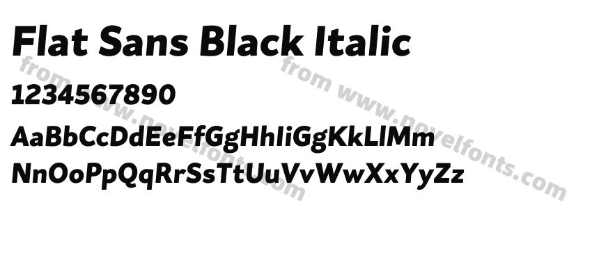 Flat Sans Black ItalicPreview