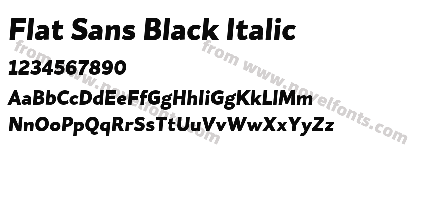 Flat Sans Black ItalicPreview