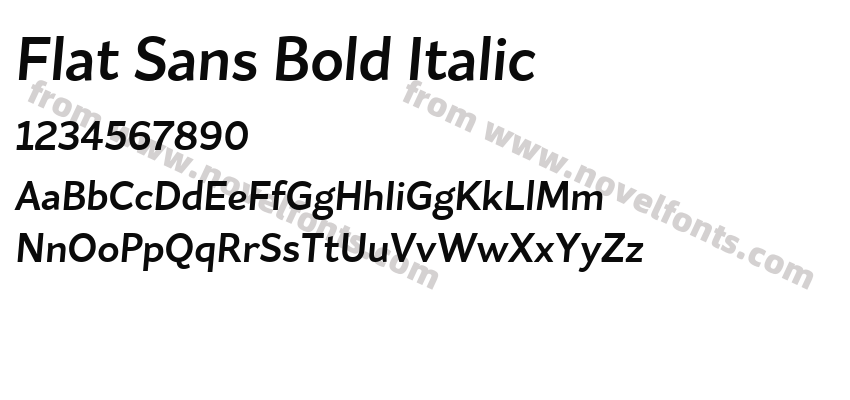 Flat Sans Bold ItalicPreview