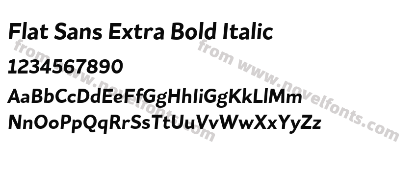 Flat Sans Extra Bold ItalicPreview