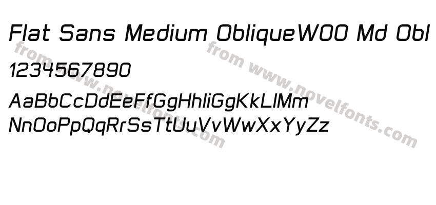 Flat Sans Medium ObliqueW00 Md OblPreview