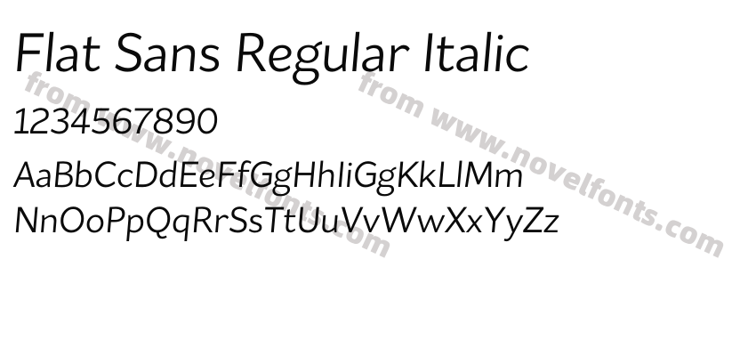 Flat Sans Regular ItalicPreview