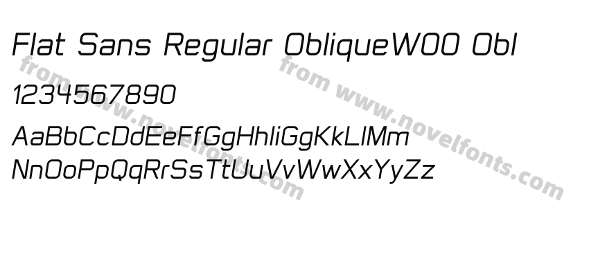 Flat Sans Regular ObliqueW00 OblPreview