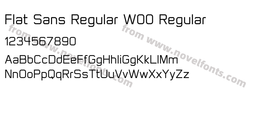 Flat Sans Regular W00 RegularPreview