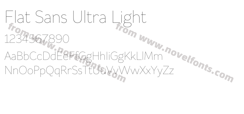 Flat Sans Ultra LightPreview