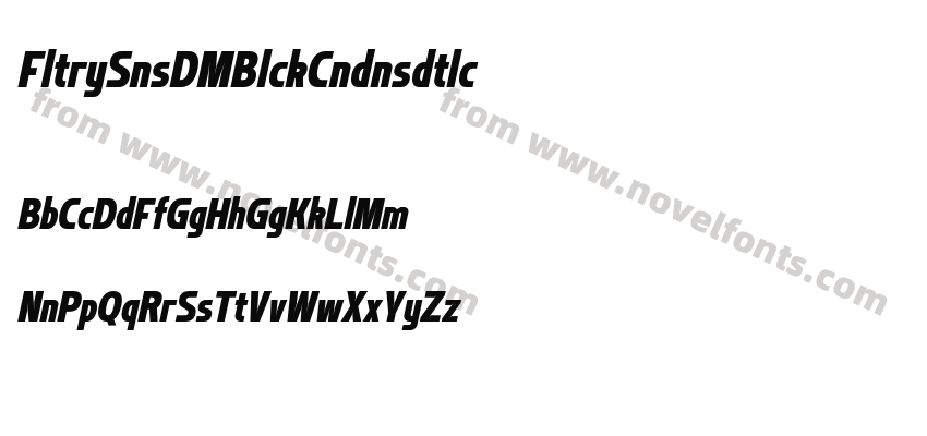 Flatory Sans DEMO Black Condensed ItalicPreview