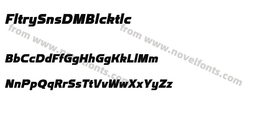 Flatory Sans DEMO Black ItalicPreview