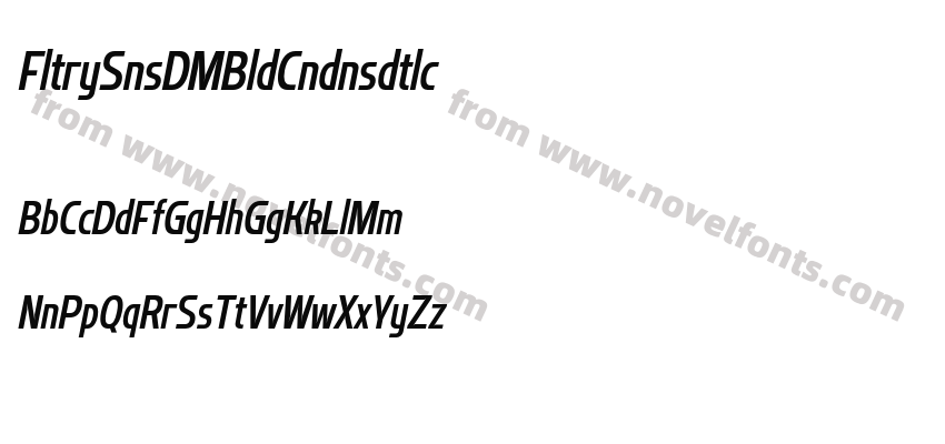 Flatory Sans DEMO Bold Condensed ItalicPreview